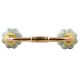 Sage Green Flower Medium Ceramic Melon Bridge Handle